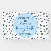 Blueberry 1e verjaardag Berry eerste Spandoek (Horizontaal)