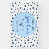 Blueberry 1e verjaardag Berry eerste Spandoek (Verticaal)