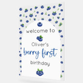 Blueberry 1e verjaardag Berry eerste welkom Acryl Bord (Hoek)