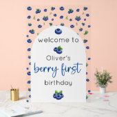 Blueberry 1e verjaardag Berry eerste welkom Acryl Bord (Huwelijk)