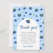 Blueberry 1e verjaardag foto Dank u Kaart (Voorkant)