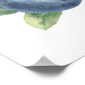 Blueberry 1e verjaardagsfeestje | Eerste bessen Poster (Hoek)