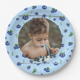 Blueberry 1st Birthday Berry eerste foto Papieren Bordje
