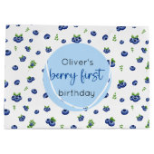 Blueberry 1st Birthday Berry Eerste Grote Geschenk Groot Cadeauzakje (Achterkant)