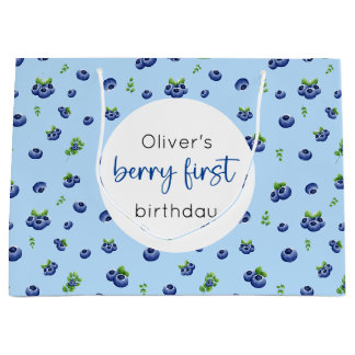 Blueberry 1st Birthday Berry Eerste Grote Geschenk Groot Cadeauzakje