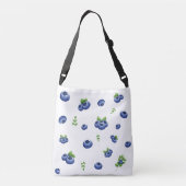 Blueberry-afdruk Crossbody Tas (Achterkant)