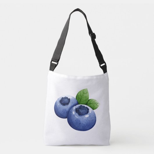 Blueberry-afdruk Crossbody Tas (Voorkant)