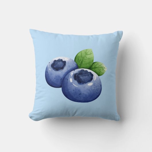 Blueberry-afdruk Kussen (Voorkant)