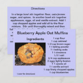 Blueberry Apple Oat Muffins Briefkaart (Voorkant / Achterkant)