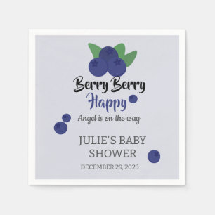 Blueberry baby boy douche uitnodiging Servetten