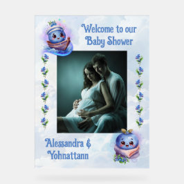 Blueberry Baby Boy Shower Welkom Acryl Teken Acryl Bord