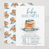 Blueberry Baby Brunch-Baby shower Kaart (Voorkant / Achterkant)