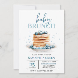 Blueberry Baby Brunch-Baby shower Kaart