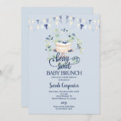 Blueberry Baby Brunch-Baby shower Kaart (Voorkant / Achterkant)