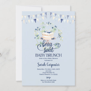 Blueberry Baby Brunch-Baby shower Kaart