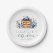 Blueberry Baby Brunch Baby Shower Papieren Bordje (Voorkant)