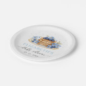 Blueberry Baby Brunch Baby Shower Papieren Bordje (Gekanteld)
