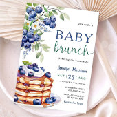 Blueberry Baby Brunch Boy Baby shower Uitnodiging