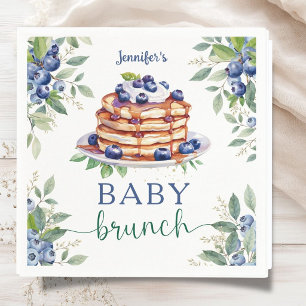 Blueberry Baby Brunch Jongens Baby Shower Servet