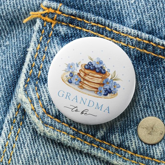 Blueberry Baby Brunch Oma To Be Ronde Button 7,6 Cm