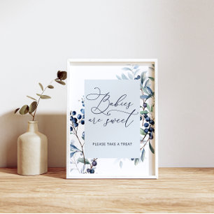 Blueberry Baby shower Baby's zijn zoet Poster