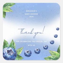 Blueberry Baby shower Bedankt Gift Label