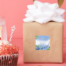 Blueberry Baby shower Bedankt Gift Label