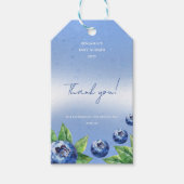 Blueberry Baby shower Bedankt Gift Label Cadeaulabel (Voorkant)