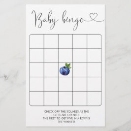 Blueberry Baby shower Bingogame