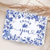 BlueBerry Baby shower Blauw Gevouwen Dank u Kaarte Bedankkaart