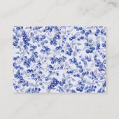 Blueberry Baby shower Blue Diaper Raffle Enclosure Informatiekaartje (Achterkant)