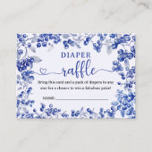 Blueberry Baby shower Blue Diaper Raffle Enclosure Informatiekaartje (Voorkant)
