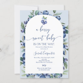 Blueberry-Baby shower Boy Kaart