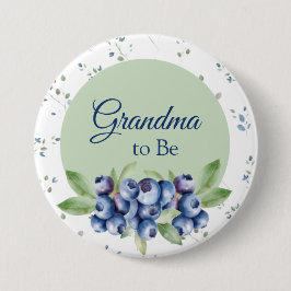Blueberry Baby shower Buttonnen Ronde Button 7,6 Cm