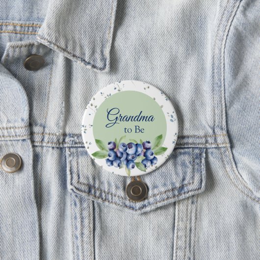 Blueberry Baby shower Buttonnen Ronde Button 7,6 Cm (In situ)