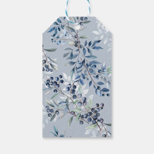 Blueberry Baby shower Dank u voor cadeau Labels Cadeaulabel (Achterkant)