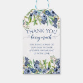 Blueberry baby shower dank u voor cadeau labels cadeaulabel (Achterkant)