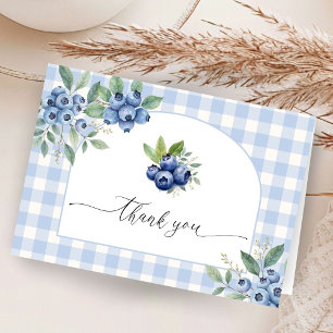 BlueBerry Baby shower Gevouwen Bedankt Kaarten