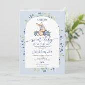 Blueberry Baby shower Invitation Kaart (Staand voorkant)