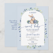 Blueberry Baby shower Invitation Kaart (Voorkant / Achterkant)