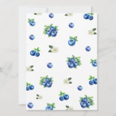 Blueberry Baby Shower Invitation Kaart (Achterkant)
