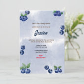 Blueberry-Baby shower Kaart (Staand voorkant)