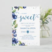 Blueberry-Baby shower Kaart (Staand voorkant)