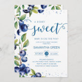 Blueberry-Baby shower Kaart (Voorkant / Achterkant)