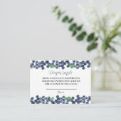 Blueberry Baby shower Luier Raffle Berry Sweet Informatiekaartje (Staand voorkant)