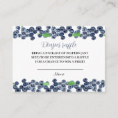 Blueberry Baby shower Luier Raffle Berry Sweet Informatiekaartje (Voorkant)