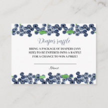 Blueberry Baby shower Luier Raffle Berry Sweet