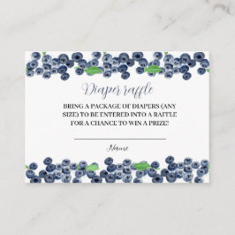 Blueberry Baby shower Luier Raffle Berry Sweet Informatiekaartje