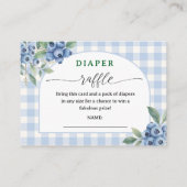 Blueberry Baby shower Luier Raffle Enclosure Informatiekaartje (Voorkant)