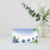 Blueberry Baby shower Luier Raffle Enclosure Kaart Visitekaartje (Staand voorkant)